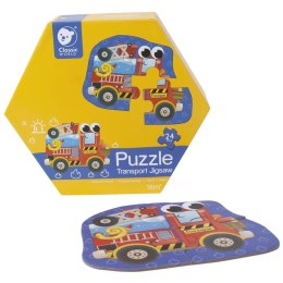 Classic World CLASSIC WORLD Drewniane Puzzle Pojazdy Transport Układanka Dla Dzieci 6 Obrazków 24 el.