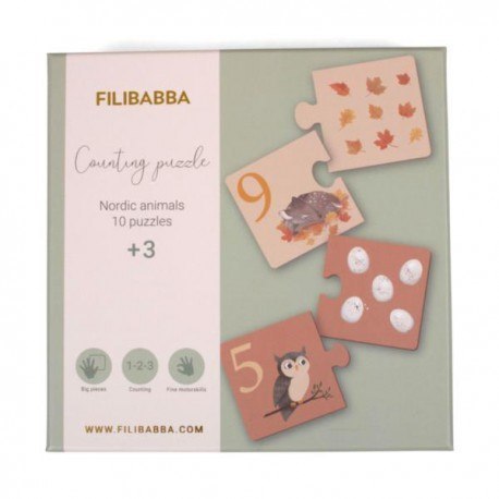 FILIBABBA Filibabba puzzle do nauki liczenia nordic animals