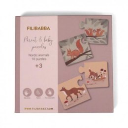 FILIBABBA Filibabba puzzle mama i dziecko nordic animals