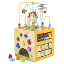 Viga Toys VIGA Activity Box Drewniane Edukacyjne Centrum Gier 5w1 kostka