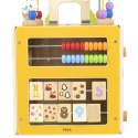 Viga Toys VIGA Activity Box Drewniane Edukacyjne Centrum Gier 5w1 kostka