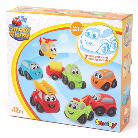 Smoby Smoby Vroom Planet Zestaw 7 pojazdów