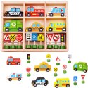 Tooky Toy TOOKY TOY Droga Autostrada Puzzle + Pojazdy Samochody Znaki Drogowe