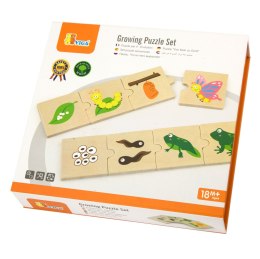 Viga Toys Drewniane Puzzle Rosnące zwierzątka i rośliny Viga Toys