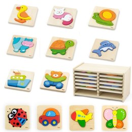 Viga Toys Viga Toys Puzzle drewniane 12 plansz