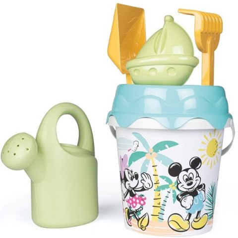 Smoby SMOBY Green Wiaderko Myszka Miki Minnie z akcesoriami do piasku i konewką z bioplastiku