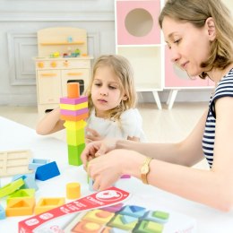 Classic World CLASSIC WORLD Układanka Nauka Kształtów i Liczenia 5w1 Domino Sorter MONTESSORI 28 el.