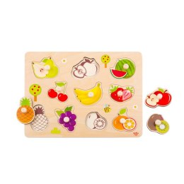 Tooky Toy TOOKY TOY Puzzle Układanka Montessori Z Pinezkami Owoce