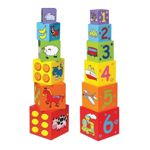 Viga Toys Viga Edukacyjny zestaw klocków Piramida Jedno w drugie Montessori