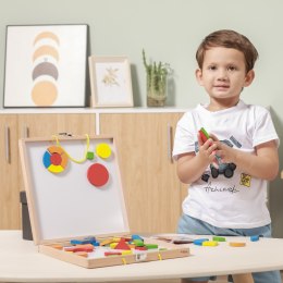 Viga Toys Viga Klocki Dienesa Drewniana Magnetyczna układanka w walizce Montessori