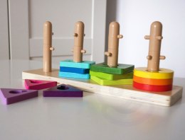 Tooky Toy TOOKY TOY Sorter Kształtów z Kolorowymi Blokami Montessori