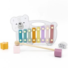 Viga Toys Drewniane Cymbałki Miś Polarny Ksylofon Viga Toys Montessori