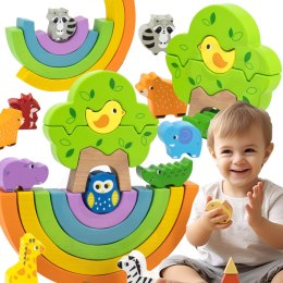 Viga Toys VIGA Drewniana Tęcza Układanka Klocki Kreatywne Montessori