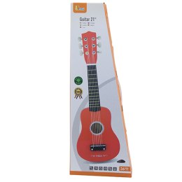 Viga Toys Viga Drewniana gitara dla dzieci Czerwona 21 cali 6 strun