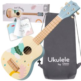 Classic World CLASSIC WORLD Drewniane Ukulele Gitara dla Dzieci Niebieskie