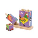 Viga Toys Drewniana Układanka Logiczna Puzzle Edukacyjne Viga Toys Farma 9 elementów