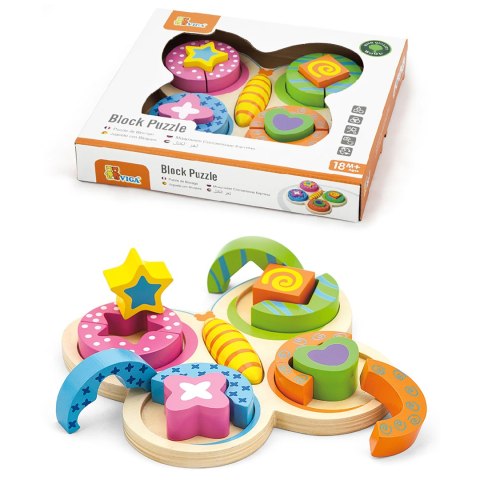 Viga Toys Drewniana Układanka Puzzle Sorter Zręcznościowa Viga Motylek