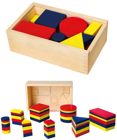 Viga Toys Drewniane Klocki Dienesa Figury geometryczne Viga Toys Montessori