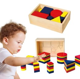 Viga Toys Drewniane Klocki Dienesa Figury geometryczne Viga Toys Montessori