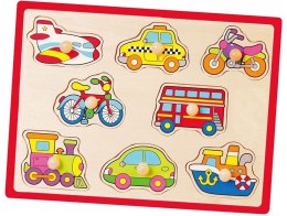 Viga Toys Drewniane Puzzle Układanka Pojazdy Viga Toys