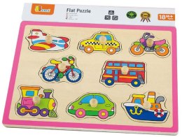 Viga Toys Drewniane Puzzle Układanka Pojazdy Viga Toys