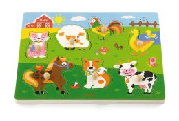 Viga Toys Drewniane Puzzle dźwiękowe Farma Viga Toys