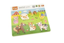 Viga Toys Drewniane Puzzle dźwiękowe Farma Viga Toys