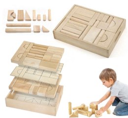 Viga Toys Drewniane klocki Viga Toys 46 elementy Montessori