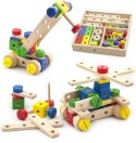 Viga Toys Drewniany zestaw konstrukcyjny Viga Toys 53 elementy w skrzynce Montessori