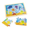 Viga Toys VIGA Drewniane Puzzle Ocean 24 Elementy