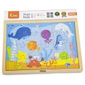 Viga Toys VIGA Drewniane Puzzle Ocean 24 Elementy