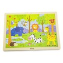 Viga Toys VIGA Drewniane Puzzle Safari 24 Elementy