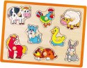 Viga Toys VIGA Drewniane Puzzle Zwierzęta z Farmy Układanka