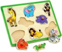 Viga Toys VIGA Drewniane Puzzle Zwierzęta z ZOO Układanka