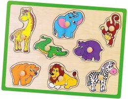 Viga Toys VIGA Drewniane Puzzle Zwierzęta z ZOO Układanka