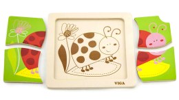 Viga Toys VIGA Poręczne Drewniane Puzzle Biedronka