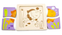 Viga Toys VIGA Poręczne Drewniane Puzzle Rybka