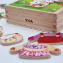 Viga Toys Viga Drewniana Układanka Logiczna Puzzle Ubierz Misia Dziewczynkę