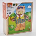 Viga Toys Viga Drewniana Układanka Logiczna Puzzle Ubierz Misia Dziewczynkę