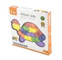 Viga Toys Viga Drewniane Puzzle 3D Edukacyjna Układanka Alfabet Cyferki Żółw Montessori