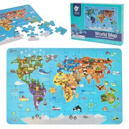 Classic World CLASSIC WORLD Puzzle Mapa Świata Kontynenty 48 el.