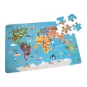 Classic World CLASSIC WORLD Puzzle Mapa Świata Kontynenty 48 el.