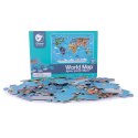 Classic World CLASSIC WORLD Puzzle Mapa Świata Kontynenty 48 el.