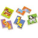 Viga Toys VIGA Drewniana Układanka Puzzle Dzikie Zwierzęta