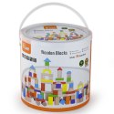 Viga Toys VIGA Drewniane Klocki Edukacyjne w Wiaderku 100 el.