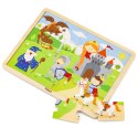 Viga Toys VIGA Drewniane Puzzle Bajkowy Zamek 16 elementów