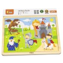 Viga Toys VIGA Drewniane Puzzle Bajkowy Zamek 16 elementów