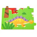 Viga Toys VIGA Drewniane Puzzle Dinozaury 24 Elementy