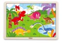 Viga Toys VIGA Drewniane Puzzle Dinozaury 24 Elementy