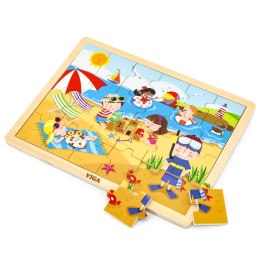 Viga Toys VIGA Drewniane Puzzle Lato 24 Elementy